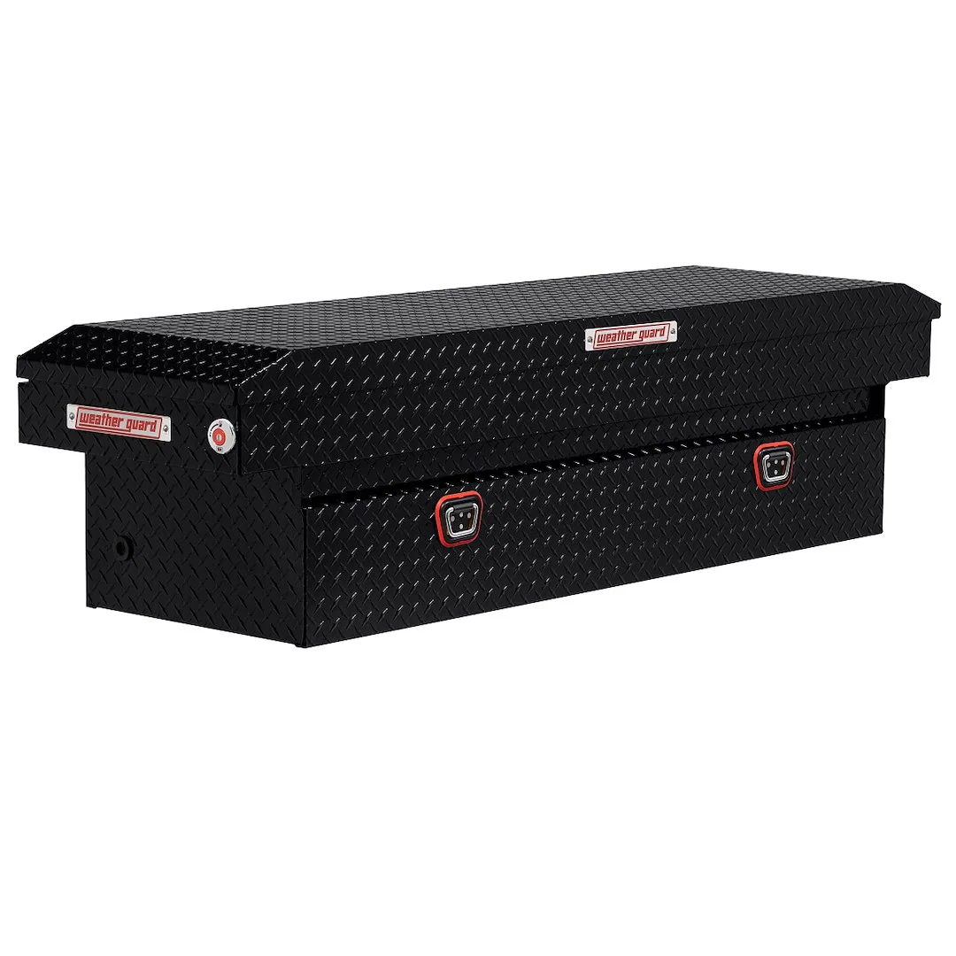 127-5-04 – WEATHERGUARD Tool Box, Crossover Single Lid Powder Coated Gloss Black Aluminum 20 Inch Length x 72 Inch Wi...